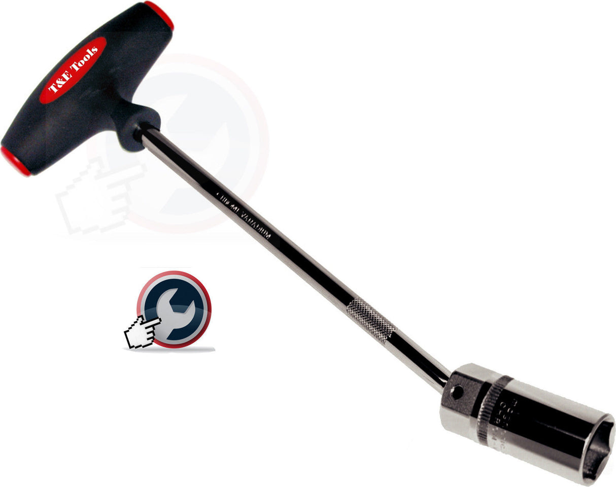 5/8" Magnetic Spark Plug T-Handle Wrench T&E Tools T9020