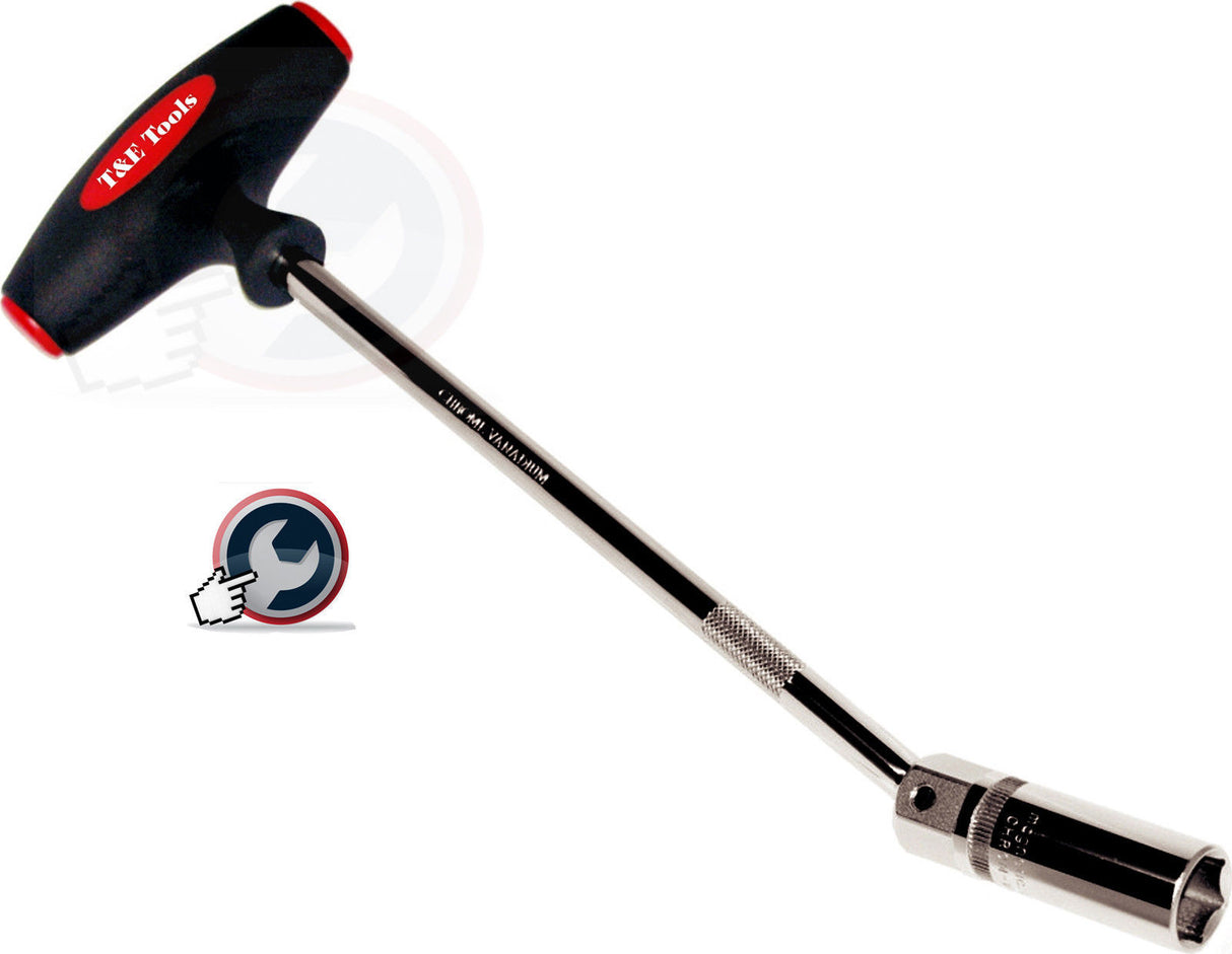 13/16" Magnetic Spark Plug T-Handle Wrench T&E Tools T9026