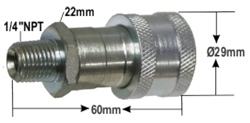 1/4"NPT Ram Large Female Half Coupler T&E Tools T9794-L