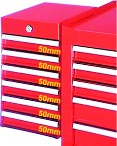 Six Drawer Mini-Side Tool Cabinet/Caddy T&E Tools TES666
