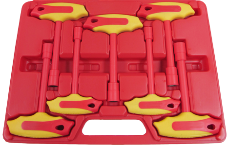 7 Piece VDE T-Handle Nut Driver Set T&E Tools TH100