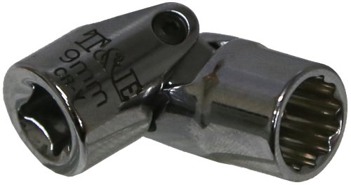 9mm x 12Pt 1/4"Dr. Universal Socket T&E Tools U1309M