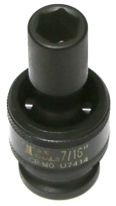 7/16" x 1/2" Drive 6 Point Impact Universal Socket (SAE) T&E Tools U7414