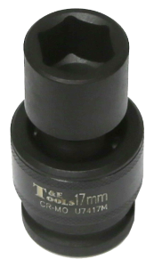 17mm x 1/2" Drive 6 Point Impact Universal Socket (Metric) T&E Tools U7417M