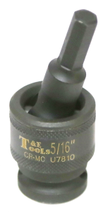 5/16" x 1/2"Dr. Impact Uni. In-Hex Socket T&E Tools U7810