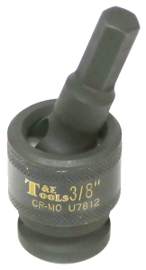 3/8" x 1/2"Dr. Impact Uni. In-Hex Socket T&E Tools U7812