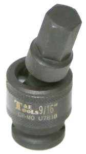 9/16" x 1/2"Dr. Impact Uni. In-Hex Socket T&E Tools U7818