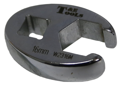 16mm x 3/8" Drive Crowsfoot Flare Wrench T&E Tools W2316M