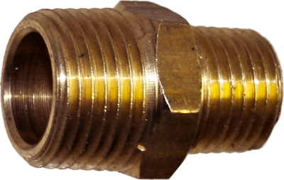 Double End Male Reducing Nipple (3/8" x 1/4" NPT) T&E Tools X1208