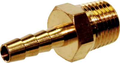1/4" (6mm) Barbed  Tailpiece, 1/4" NPT Male Thread T&E Tools XCH0808