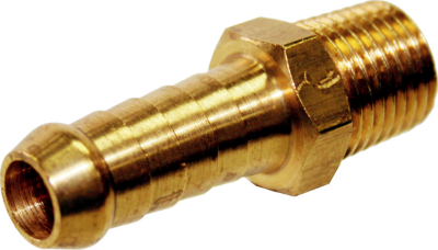 5/16" (8mm) Barbed  Tailpiece, 1/4" NPT Male Thread T&E Tools XCH1008