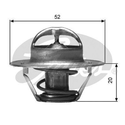 Thermostat Gates TH00591G1 for SUZUKI CARRY LJ 80 SUPER CARRY 1L 0.08L