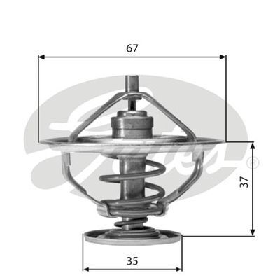 Thermostat Gates TH01682G1 for BMW 5 2500-3.3 3.2 6 7 2500-3.3 2.5L 2.8L 3L 3.4L 2.5L 3.2L