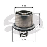Thermostat Gates TH07882 for BMW 5 E34 3.6L E39 4.9L Z8 E52 4.9L Petrol