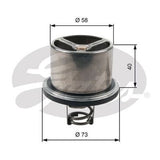 Thermostat Gates TH07882 for BMW 5 E34 3.6L E39 4.9L Z8 E52 4.9L Petrol