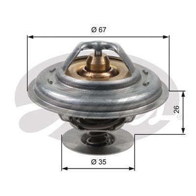 Thermostat Gates TH13287G1 for VW TRANSPORTER 2.5L AUDI 90 2.3L BENTLEY MULSANNE 6.8L