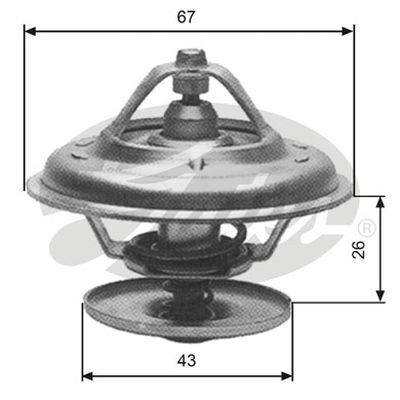 Thermostat Gates TH13380G1 for JEEP Cherokee XJ 1996-2001 2.5L Diesel