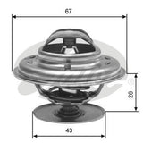 Thermostat Gates TH13480G1 for BMW 3 E30 1979-86 2.3L MERCEDES-BENZ S-Class 2.7L Petrol