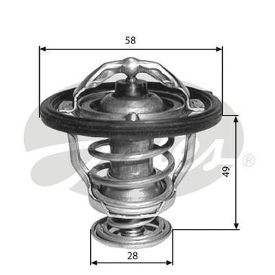 Thermostat Gates TH33682G1 for HYUNDAI Santa Fe SM Sonata EF 1998-2003 2L 2.4L Petrol
