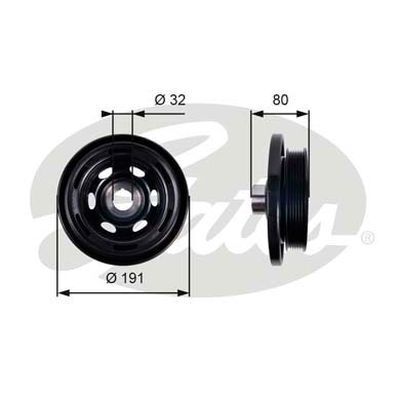 Harmonic Balancer Pulley Gates TVD1089