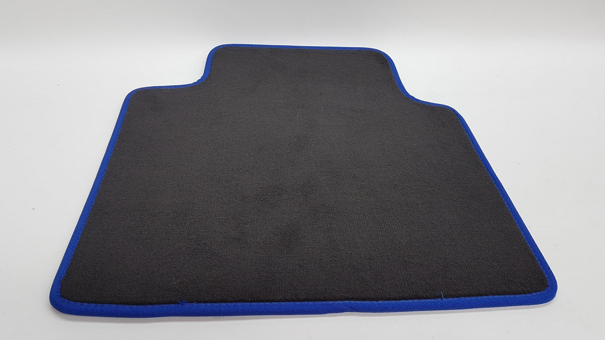 Front Car Floor mats Universal Fits most makes and models Black/ blue edge