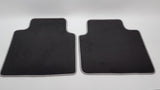 Front Car Floor mats Universal Fits most makes and models Black/ silver edge