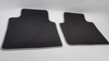 Front Car Floor mats Universal Fits most makes and models Black/ silver edge