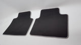 Front Car Floor mats Universal Fits most makes and models Black/ silver edge