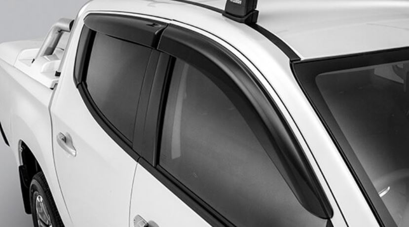 Slimline Weather shields suitable for Mitsubishi Triton MQ 2016- set of 4 Dual cab MZ331174 Genuine New