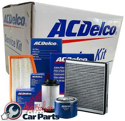 Oil Air Cabin Filter & Spark Plugs service kit for Holden Commodore VE VF 3.6L