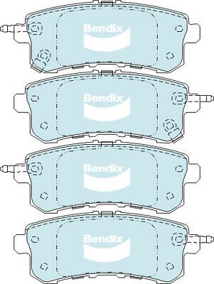 Brake Disc Pad Set  Bendix DB2244 4WD For NISSAN Patrol Y62 5.6L AWD Petrol