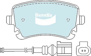 Brake Disc Pad Set  Bendix DB1956 HD For AUDI VW A4 MULTIVAN TRANSPORTER/CARAVELLE