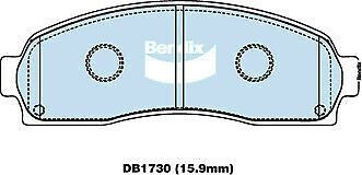 Brake Disc Pad Set  Bendix DB1730 4WD For FORD EXPLORER UT UX UZ 4L
