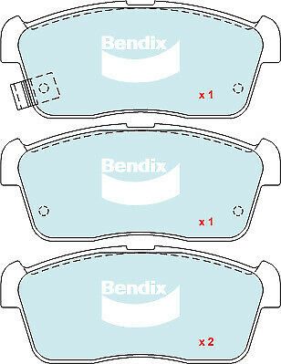 Brake Disc Pad Set Front Bendix DB1674 HD For SUZUKI Alto Carry Ignis