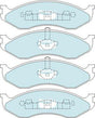 Brake Disc Pad Set Front Bendix DB1311 HD For JEEP CHEROKEE GRAND CHEROKEE WRANG - The Car Parts Shop