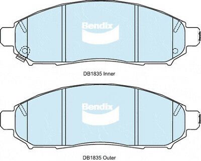 Brake Disc Pad Set Front Bendix DB1835 HD For NISSAN MURANO NAVARA PATHFINDER