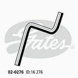 Heater Hose GATES 02-0276 for NISSAN/ DATSUN BLUEBIRD 910 1985-86 2L 4 Cyl. 8v