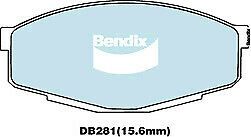 Brake Disc Pad Set  Bendix DB281 4WD For TOYOTA Carina Celica Cressida Hilux