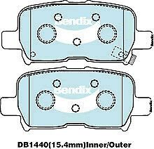 Brake Disc Pad Set  Bendix DB1440 HD