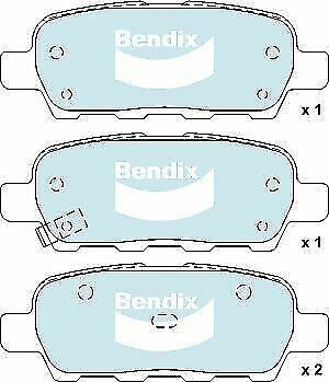 Brake Disc Pad Set Rear Bendix DB1509 4WD For INFINITI NISSAN RENAULT SUZUKI KO…