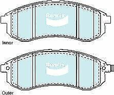 Brake Disc Pad Set Front Bendix DB1738 HD For MITSUBISHI TRITON MK 2.8L