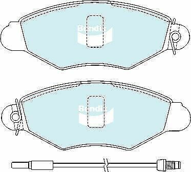 Brake Disc Pad Set  Bendix DB2026 HD For RENAULT KANGOO X76 16V 1.6L