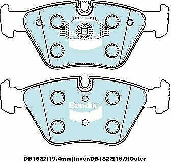 Brake Disc Pad Set  Bendix DB1522 HD For BMW 3 5 X3 MG ZS