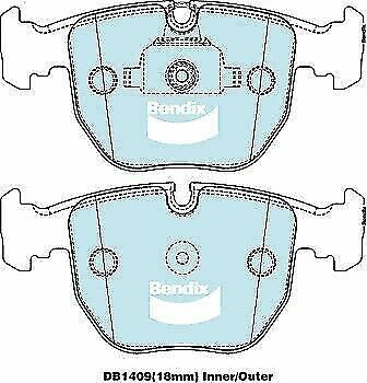 Brake Disc Pad Set Front Bendix DB1409 4WD For BMW 5/7/X5/