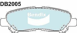 Brake Disc Pad Set Rear Bendix DB2005 HD For TOYOTA KLUGER U2 3.3L GSU45R 3.5L