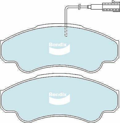 Brake Disc Pad Set  Bendix DB2045 HD For FIAT DUCATO 230 2.8L 244 2.3L 2.8L