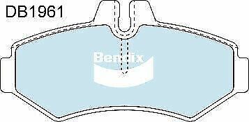 Brake Disc Pad Set  Bendix DB1961 HD  For MERCENDES-BENZ SPRINTER 3-t G-CLASS