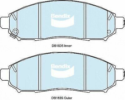 Brake Disc Pad Set Front Bendix DB1835 4WD For NISSAN MURANO NAVARA PATHFINDER