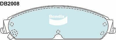 Brake Disc Pad Set  Bendix DB2008 HD For CHRYSLER 300 C LE LX 3L 3.5L 5.7L