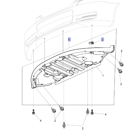 Lower front bumper splash tray suits VE SS commodore S1 2006-2010